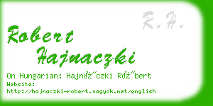 robert hajnaczki business card